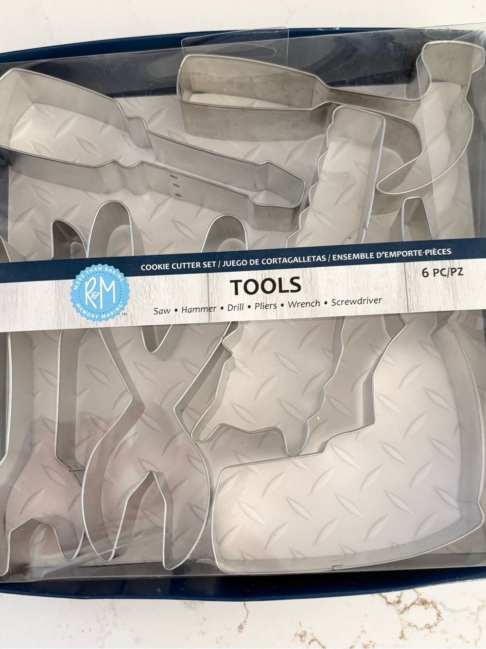 Tools Cookie Cutter Set by R&M | Silver Metal Tool Shapes